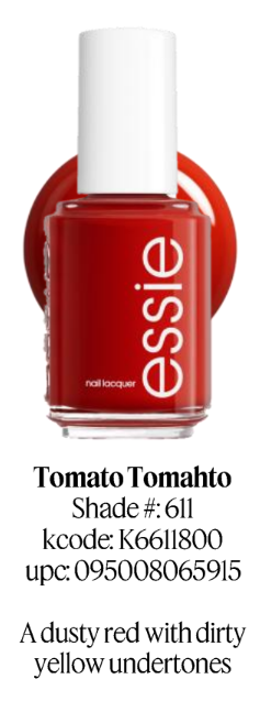 Essie Nail Polish color Tomato, Tomahto 0.46 oz #1857