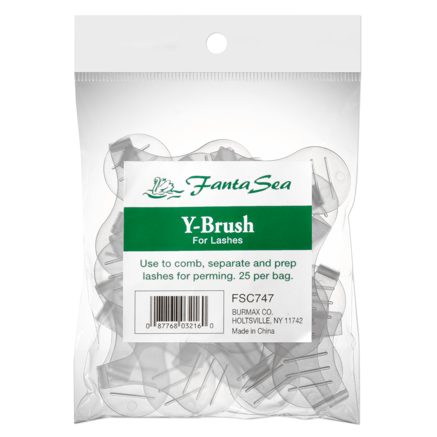 FantaSea Lash Lift Y-Brush Comb lash 25 pk.  #FSC747