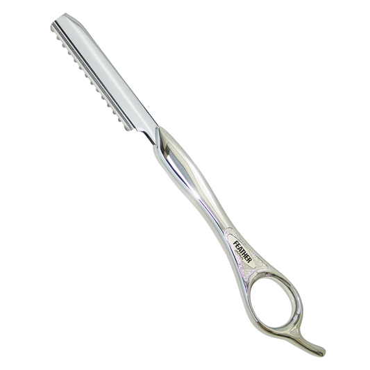 Feather 7-1/4" Silver Styling Razor #F115108