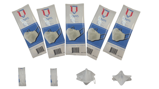 Fender KN95 respirator mask Pharmevid set of 5 facemask