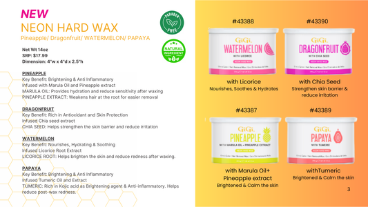 GiGi Wax Can Neon Hard Wax Watermelon 14 oz #43388