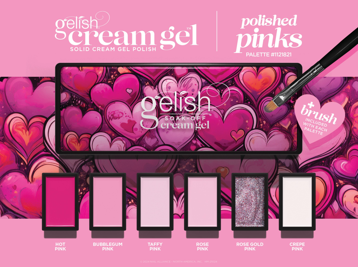 Gelish Cream Gel 6pc Palette - Polished Pinks #1121821