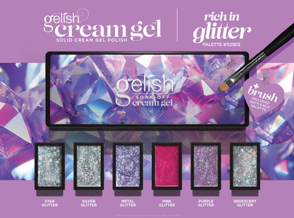 Gelish Cream Gel 6pc Palette - Rich In Glitter #1121813