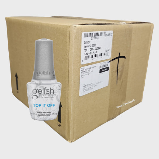 Gelish Top Coat Sealer Gel Top It Off 0.5 oz #1310003 Case 72 bottle Free Ship!!!