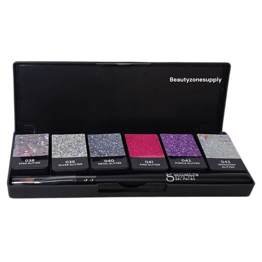 Gelish Cream Gel 6pc Palette - Rich In Glitter #1121813