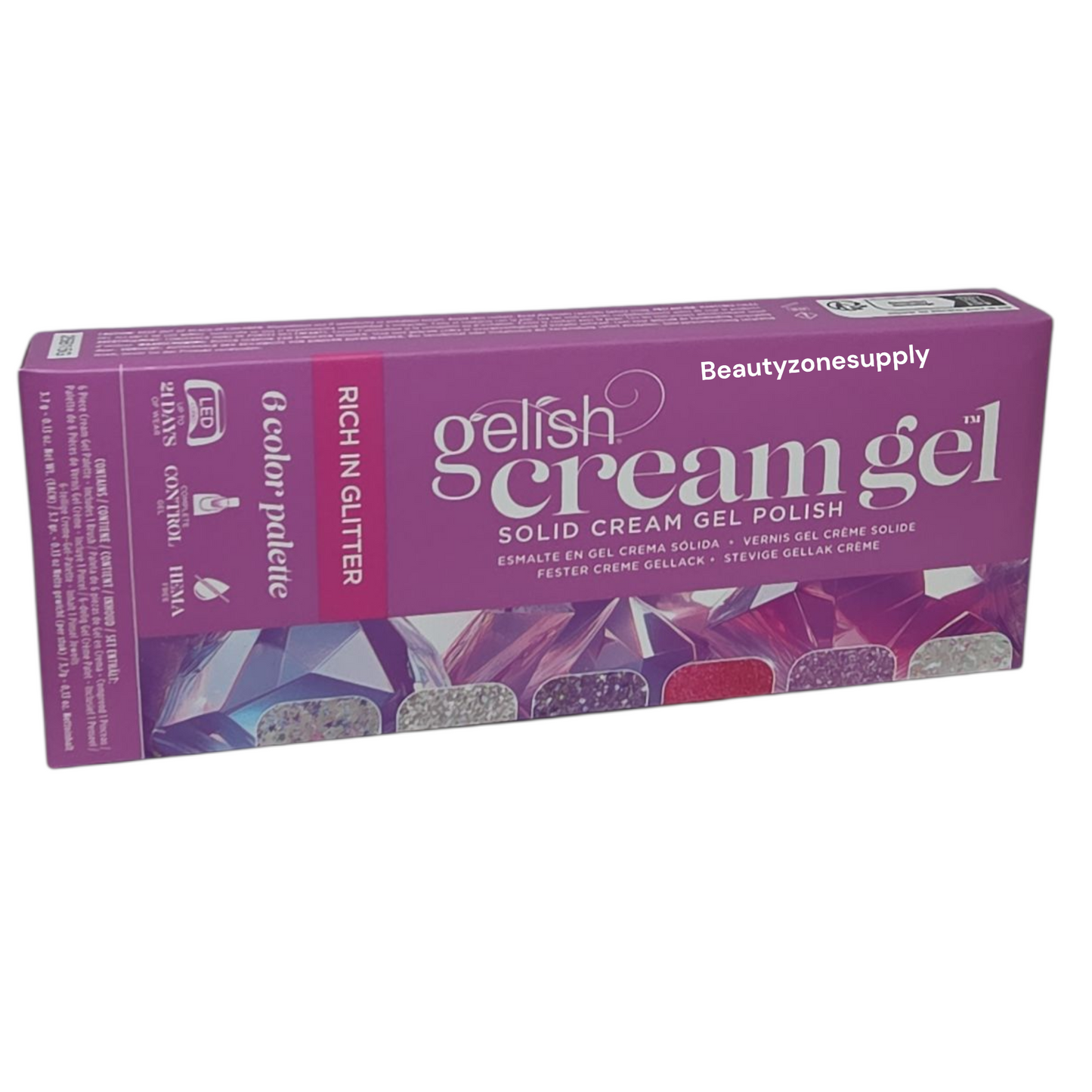 Gelish Cream Gel 6pc Palette - Rich In Glitter #1121813