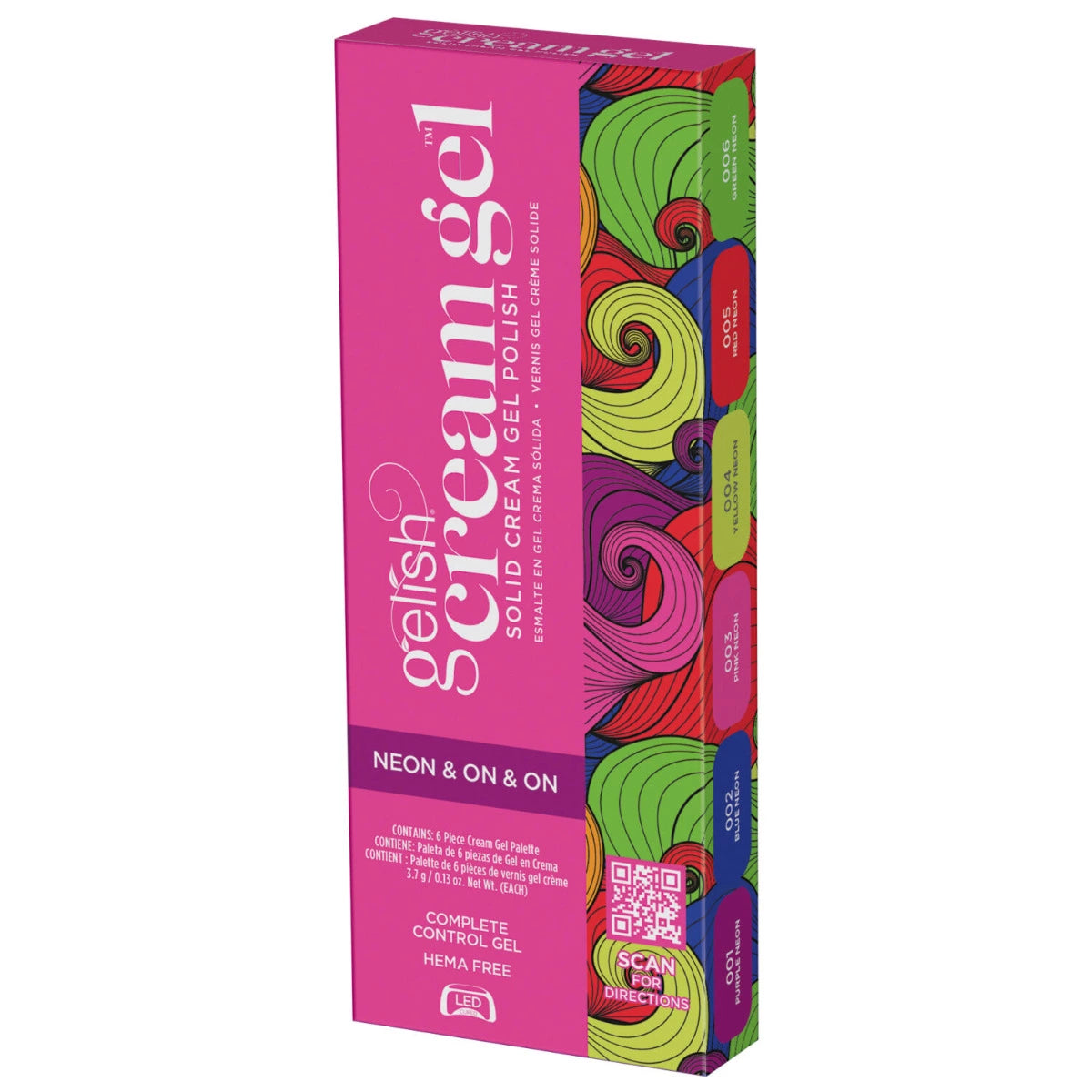 Gelish Cream Gel 6pc Palette Neon & On & On #1121805