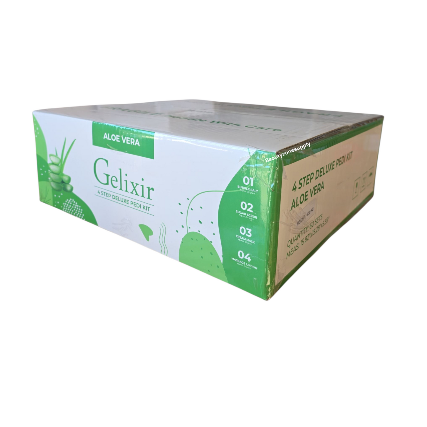 Gelixir Pedi 4 In 1 Pack Bubble Sugar Mask Lotion Case 60 sets