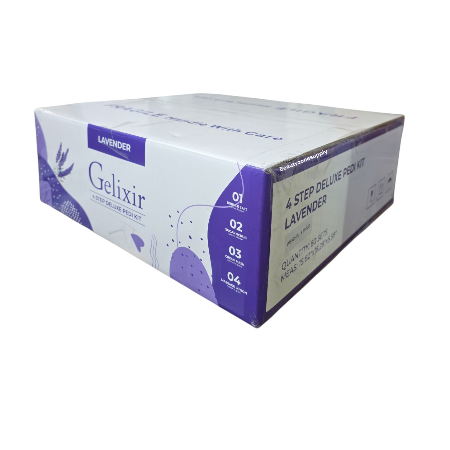 Gelixir Pedi 4 In 1 Pack Bubble Sugar Mask Lotion Case 60 sets