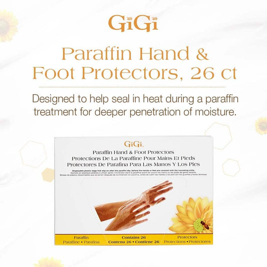 GiGi Paraffin Hand Foot Protectors Plastic 26 ct Box #0915
