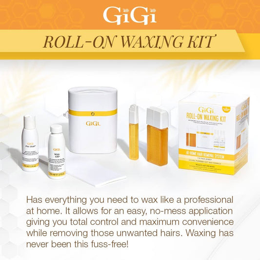 GiGi Roll-On Waxing Kit For Face & Body Soft Wax #99065