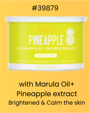 GiGi Wax Can Neon Soft Wax Pineapple 14 oz #39879