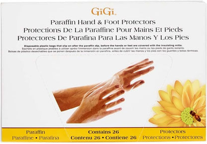 GiGi Paraffin Hand Foot Protectors Plastic 26 ct Box #0915