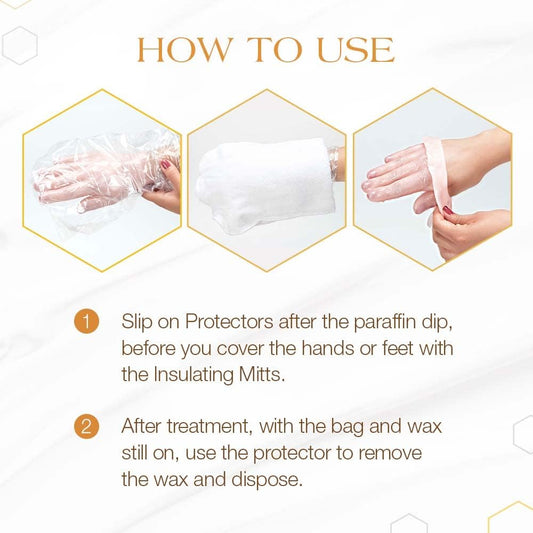 GiGi Paraffin Hand Foot Protectors Plastic 26 ct Box #0915