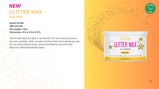 GiGi Wax Can Soft Wax Glitter Wax 14 oz #43263