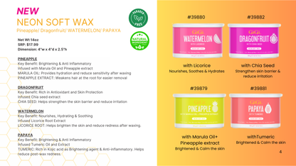 GiGi Wax Can Neon Soft Wax Pineapple 14 oz #39879
