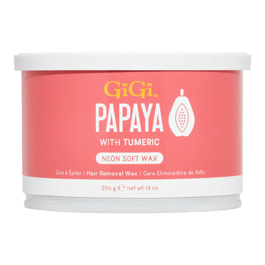 GiGi Wax Can Neon Soft Wax Papaya 14 oz #39881