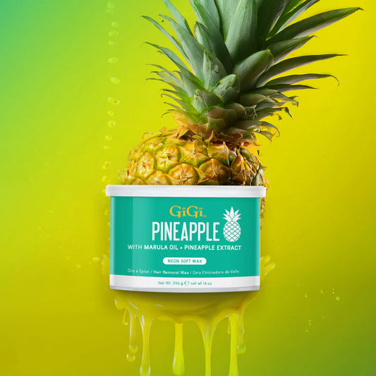 GiGi Wax Can Neon Soft Wax Pineapple 14 oz #39879