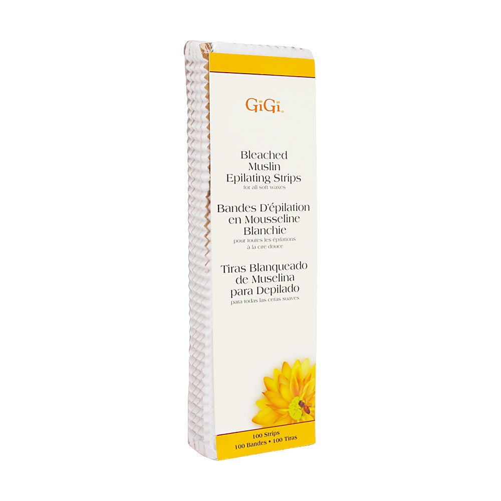 Gigi Wax Large Bleached Muslin Strips 3x9 100 pack #0640