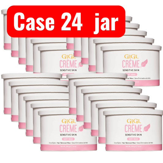 Gigi Wax Can Creme Wax For Sensitive Skin 14 oz Case 24 Jar 0260