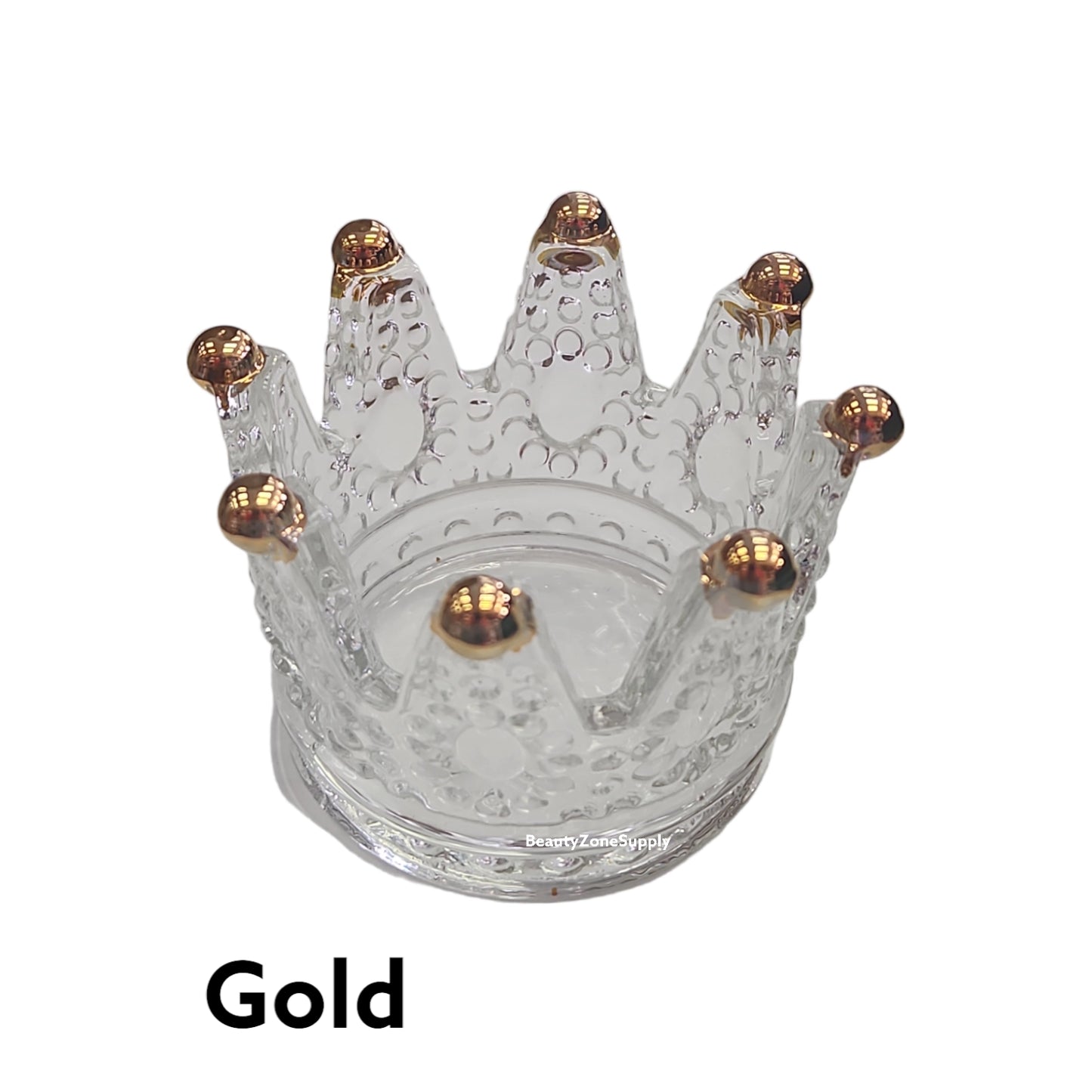 Glass Liquid Jar Crown Penholder #CPH