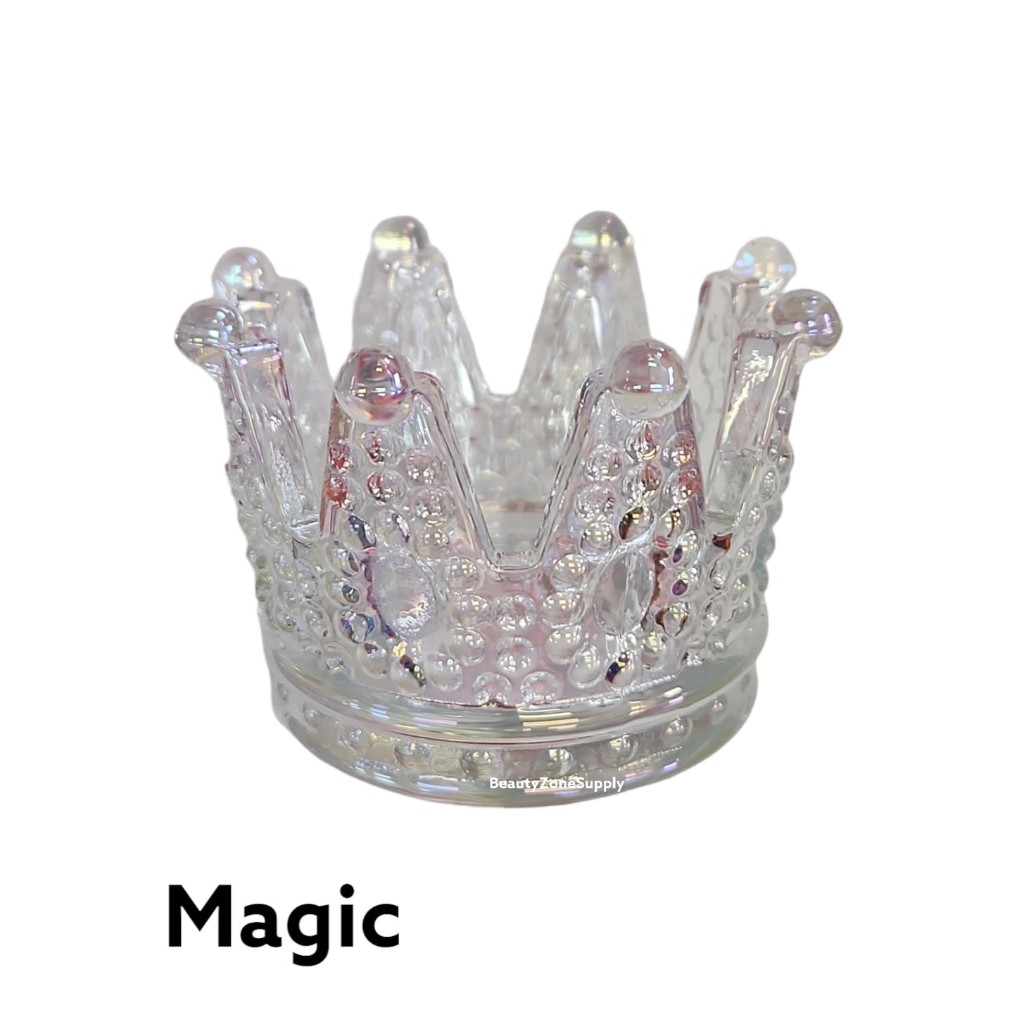 Glass Liquid Jar Crown Penholder #CPH