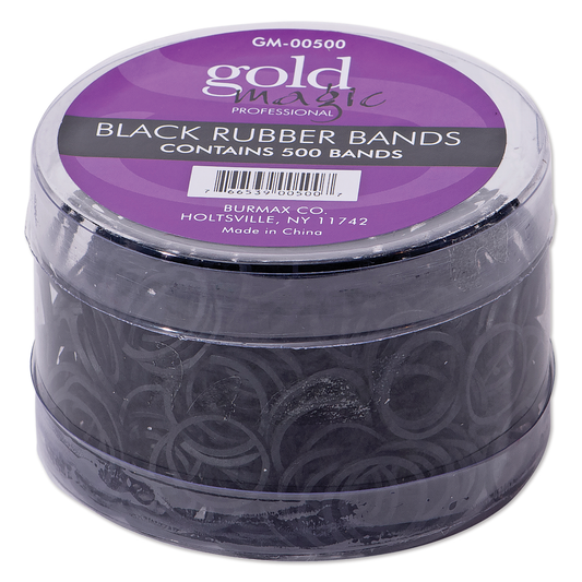 Gold Magic Black Rubber Bands - 500/pk #GM-00500