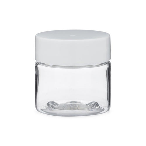 0.5 oz Clear Thick Wall Plastic Jars With Cap
