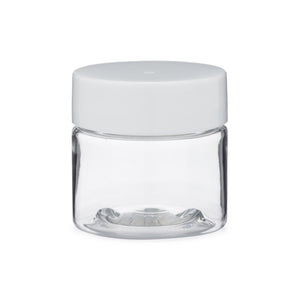 0.5 oz Clear Thick Wall Plastic Jars With Cap