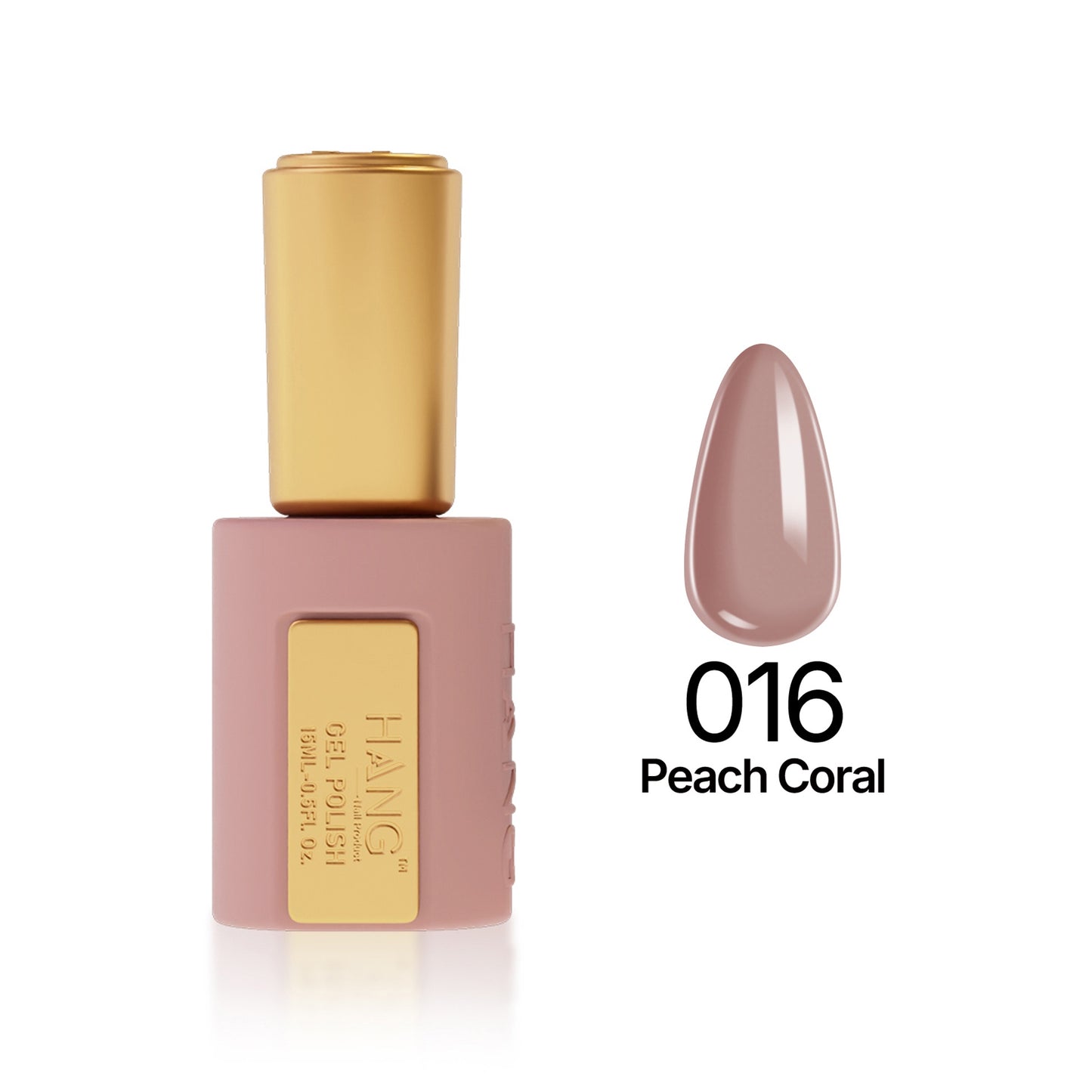 Hang 4 in 1 Gel Premium 016 Peach Coral – 0.5 oz