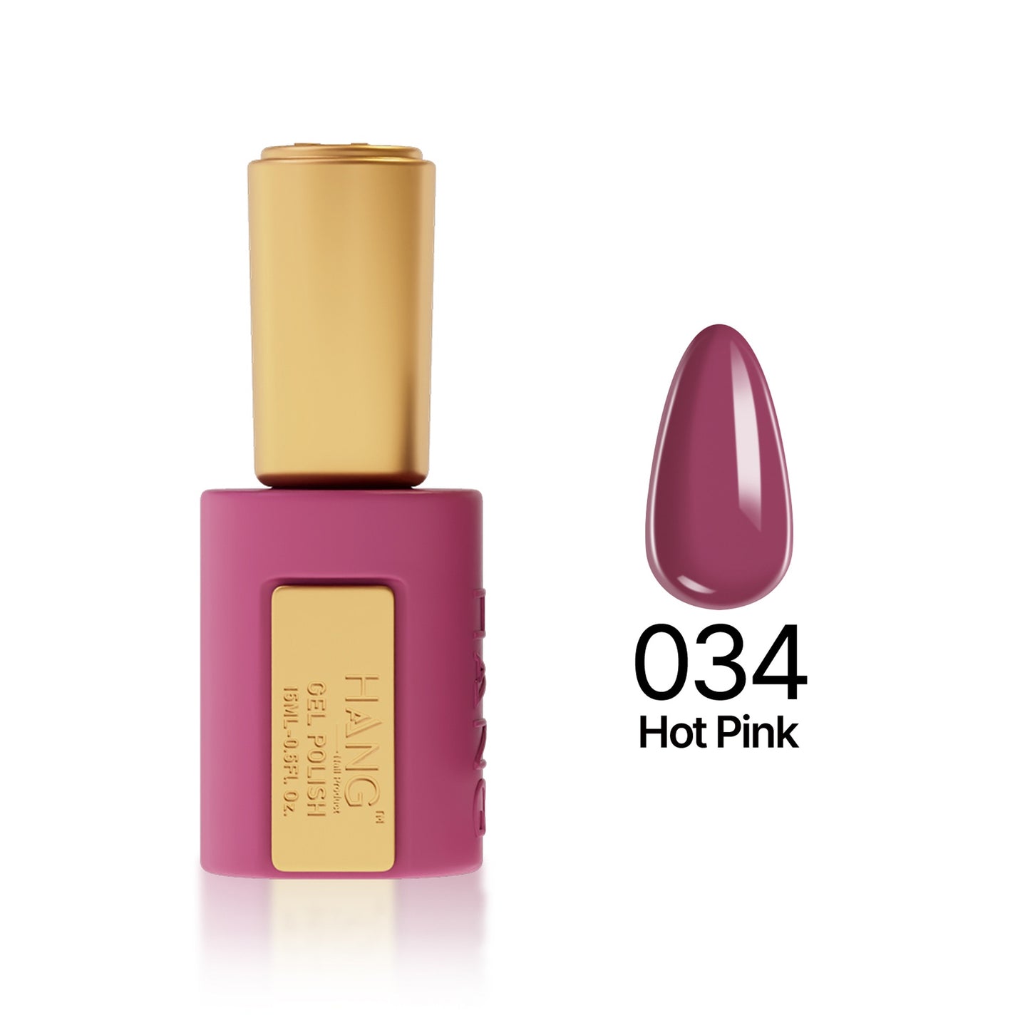 Hang 4 in 1 Gel Premium 034 Hot Pink– 0.5 oz