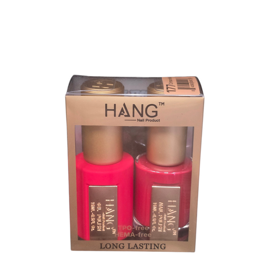 Beauty Zone Nail Supply Hang 4 in 1 Crimson Halo gel and lacquer duo set in clear retail packaging