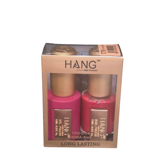 Beauty Zone Nail Supply Hang 4 in 1 Winter Lights Scarlet Glint gel polish and lacquer duo set in retail packaging
