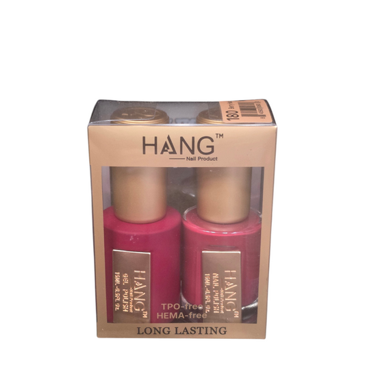 Beauty Zone Nail Supply Hang 4 in 1 Winter Lights Collection 180 Berry Halo gel polish and lacquer duo set