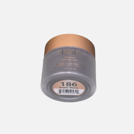 Beauty Zone Nail Supply Hang 186 Super Black acrylic and dip powder jar from the Winter Lights Collection