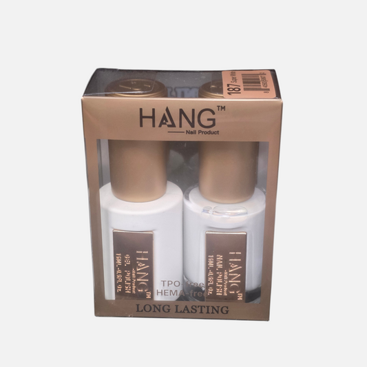 Beauty Zone Nail Supply Hang 4 in 1 Winter Lights Collection 187 Super White gel polish and lacquer duo set