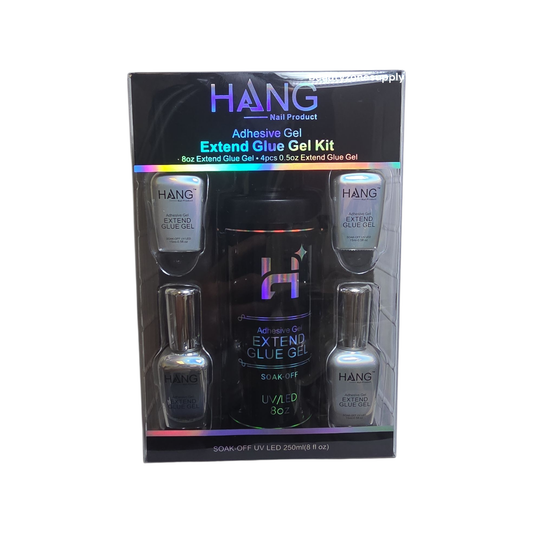 Hang Gel x Tip Press On Extend Gel Refill 8 oz And 4 bottle 0.5 oz