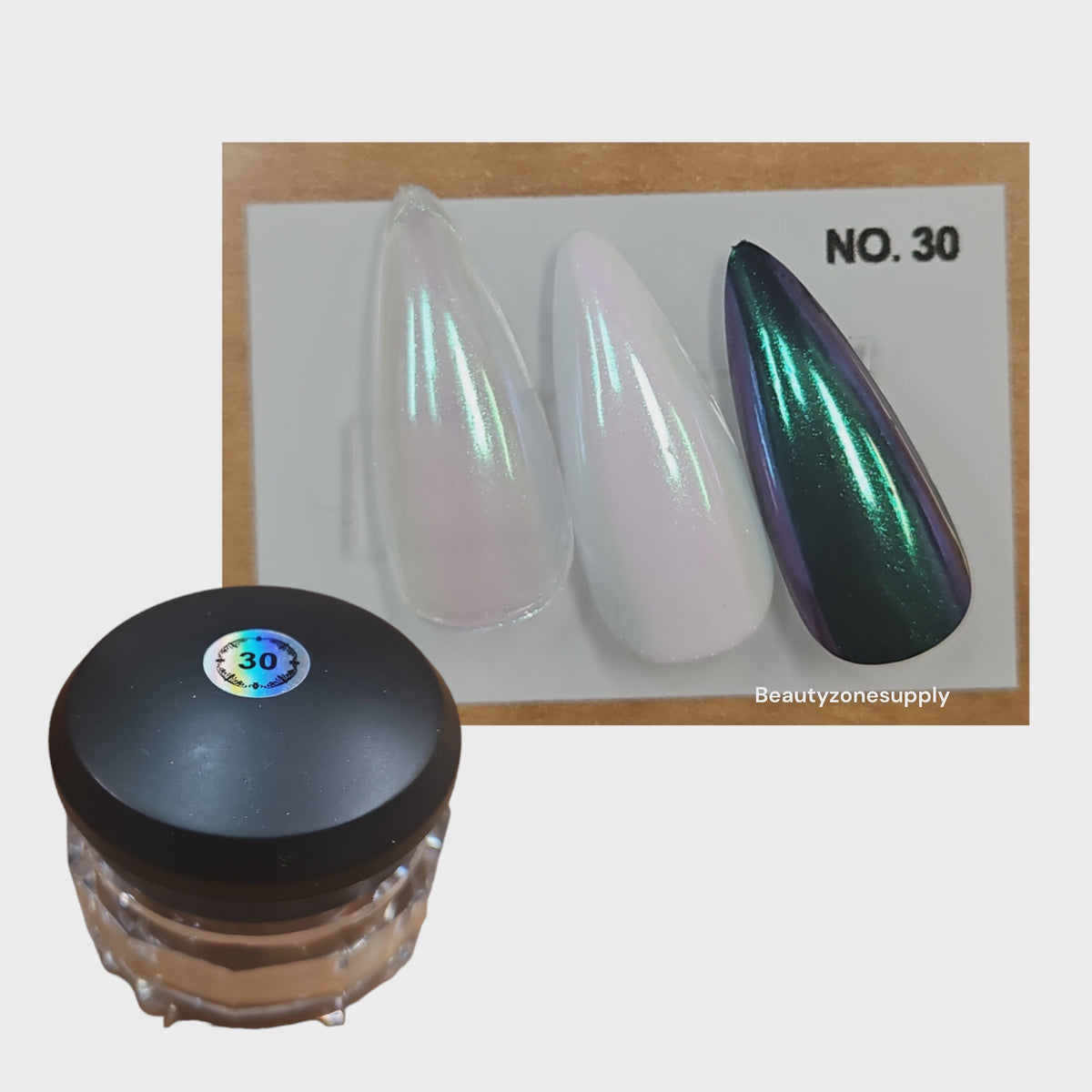 Hang New Chrome Effects Powder Glass Chrome Jar #30 – Beauty Zone Nail ...