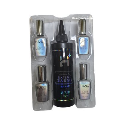 Hang Gel x Tip Press On Extend Gel Refill 8 oz And 4 bottle 0.5 oz