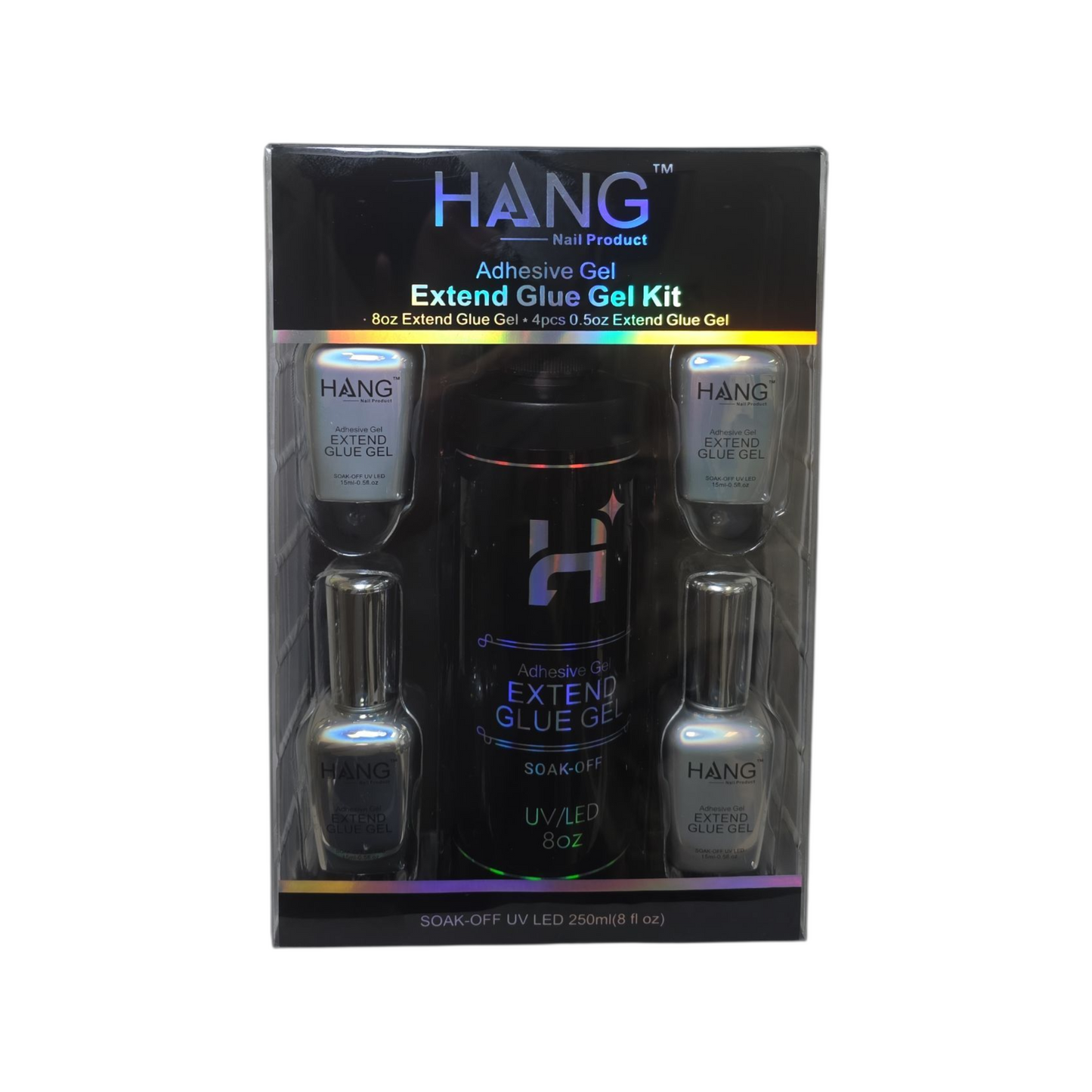 Hang Gel x Tip Press On Extend Gel Refill 8 oz And 4 bottle 0.5 oz