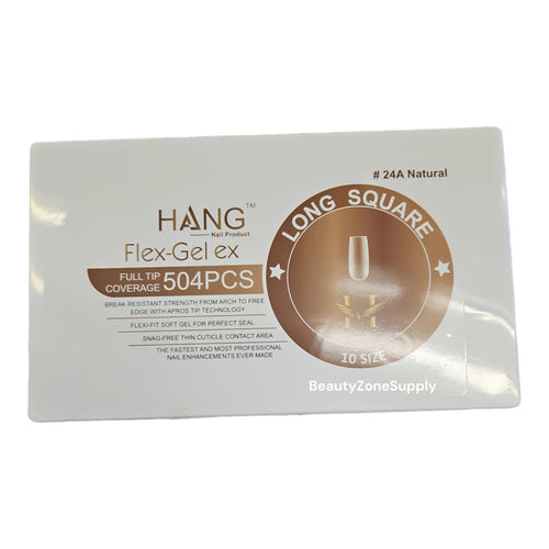 Hang Gel x Tips Square Long 540 ct / 10 Size