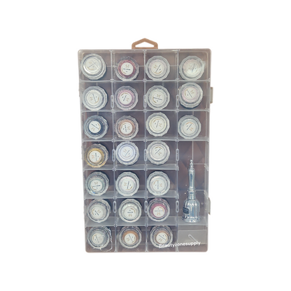 Hang New Chrome Effects Powder Chrome Set 24 Jar Free Base Chrome
