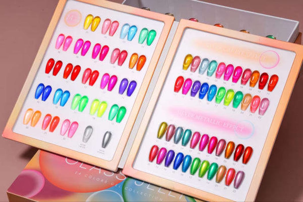 Hang Pure Gel Neon Glass Jelly 24 color with color chart