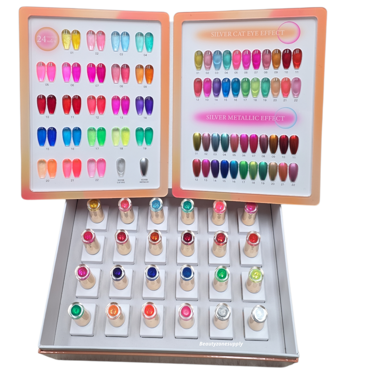 Hang Pure Gel Neon Glass Jelly 24 color with color chart