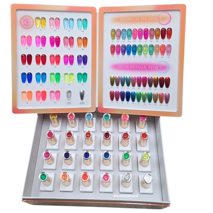 Hang Pure Gel Neon Glass Jelly 24 color with color chart