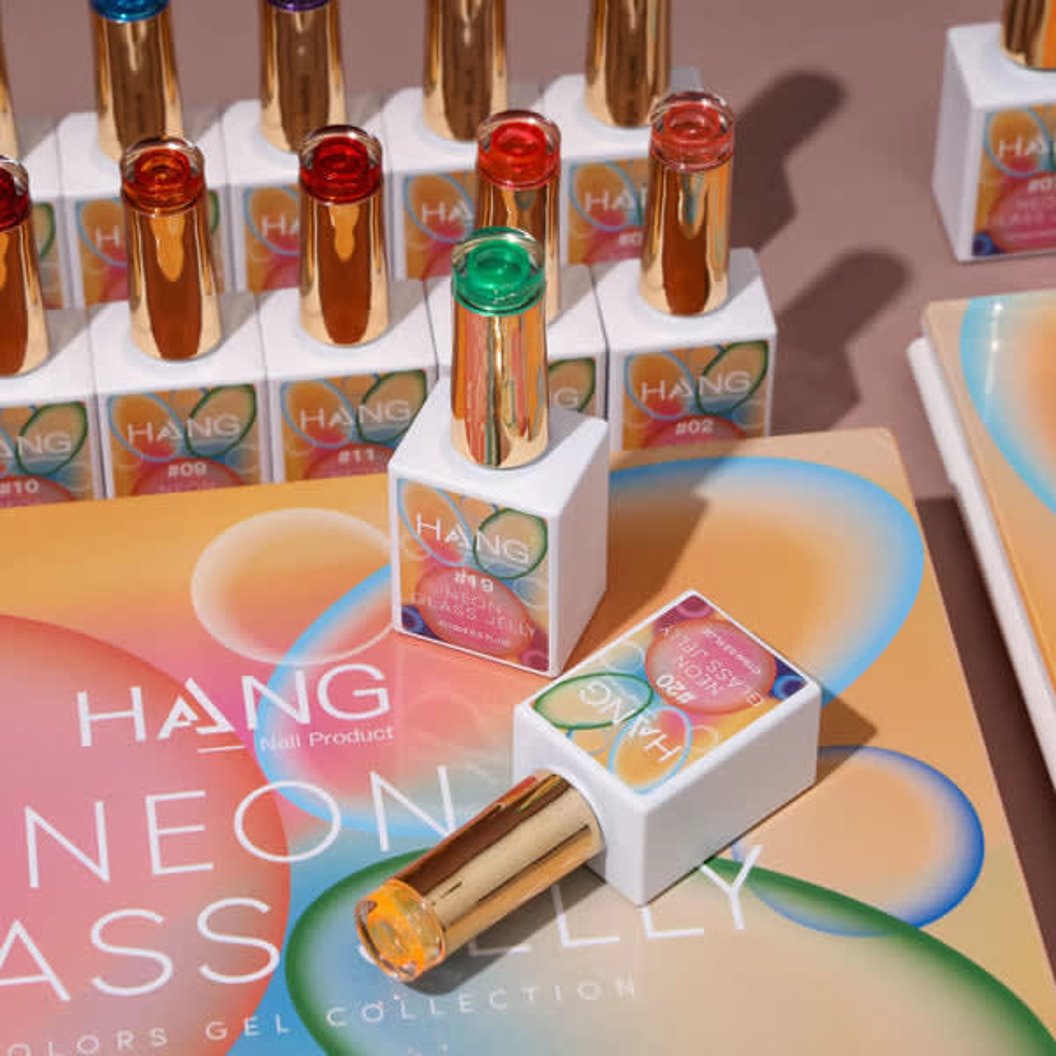 Hang Pure Gel Neon Glass Jelly 24 color with color chart
