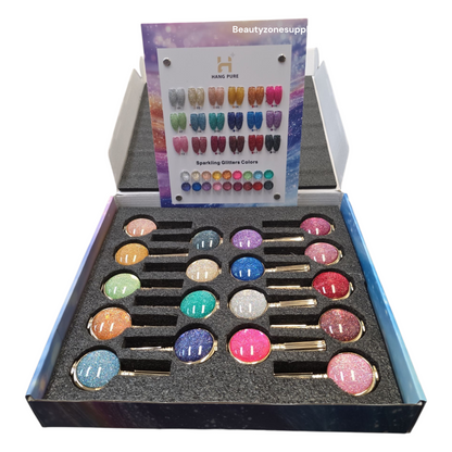 Hang Pure Gel Sparkling Glitters Colors Set 18 Bottle