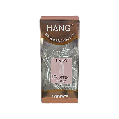 Hang Gel x Tips Premium 100 pc Refill Box Coffin Long