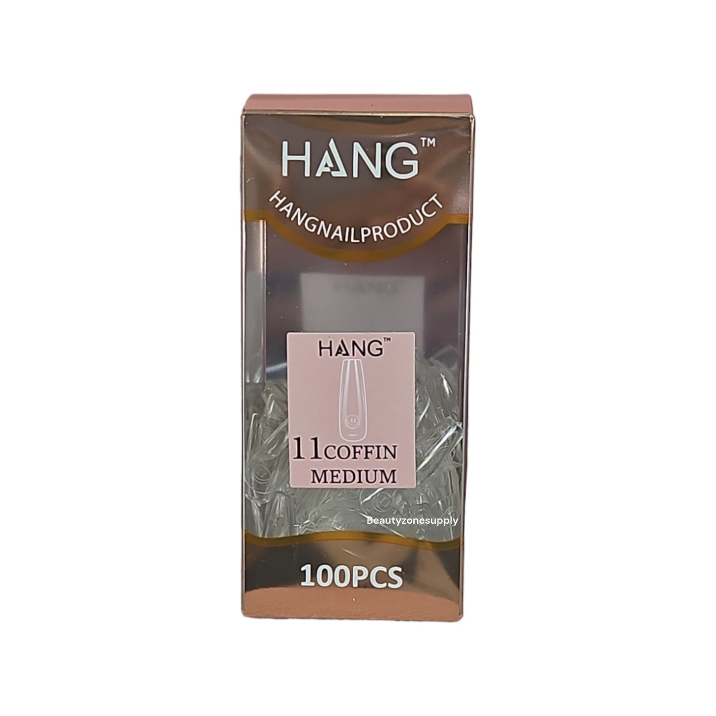 Hang Gel x Tips Premium 100 pc Refill Box Coffin Medium