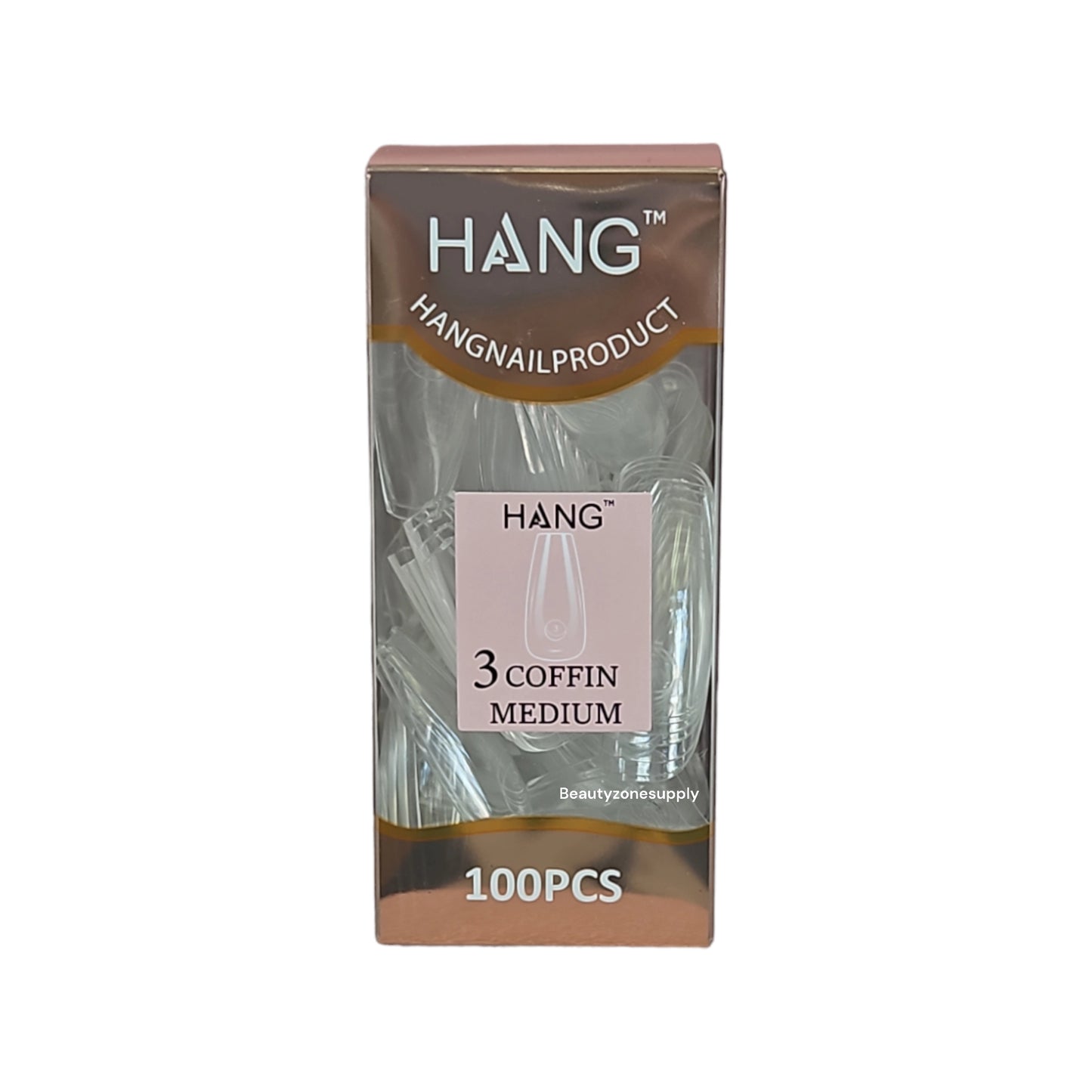 Hang Gel x Tips Premium 100 pc Refill Box Coffin Medium